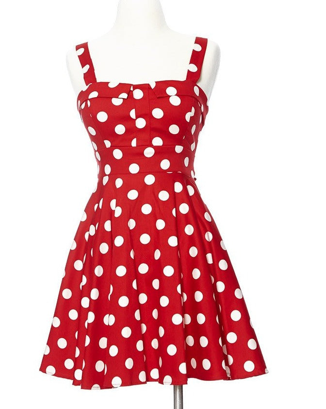 Polka best sale dress red